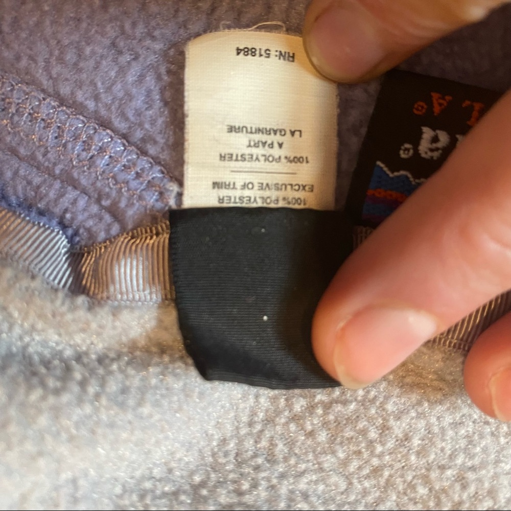 Vintage 1996 Patagonia Synchilla Purple Blue Gray Trim Fleece Zip Up Vest - Picture 8 of 12